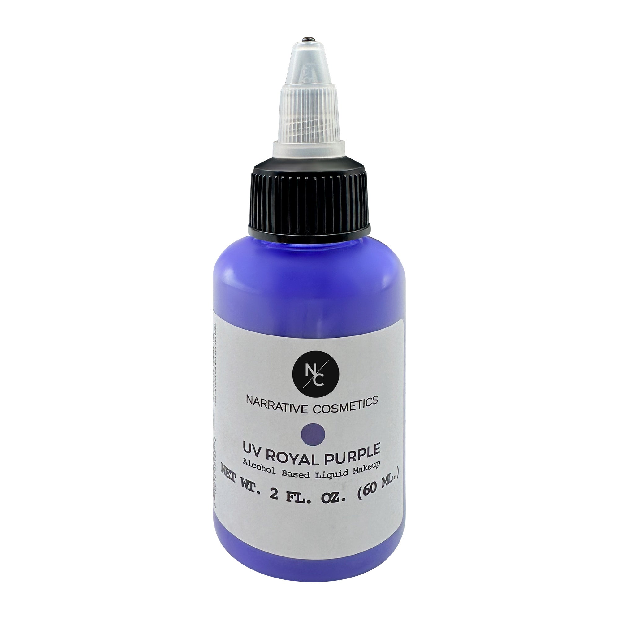 UV Fluorescent Alcohol Airbrush Paints - 2 fl oz (60ml) for Airbrush Art, Tattoo Practice & Body Painting - Glow Under Black Light for Night Events & Halloween Makeup