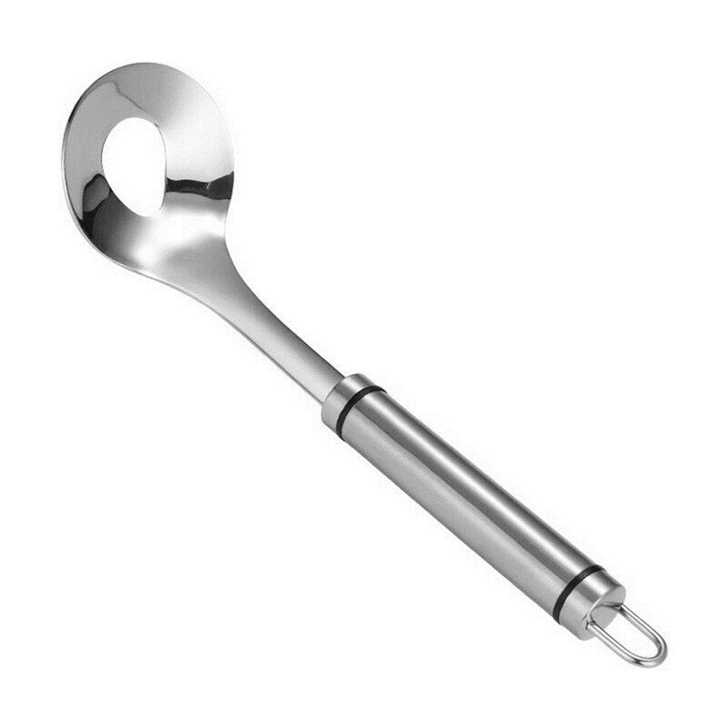 Stainless Steel Hole Spoon Kitchen Tool - Leakage Maker for Meatballs, Dumplings & More | Perfect for Cooking, Baking & Serving | Silver, One Size