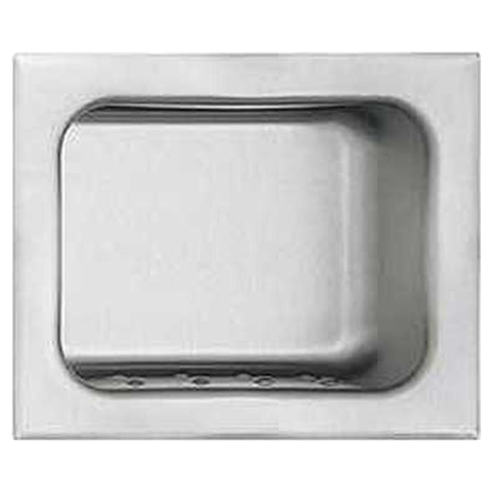 ASI 147 Stainless Steel Soap Dish - Wall Mounted Satin Finish for Bathroom, Kitchen & Shower Organization