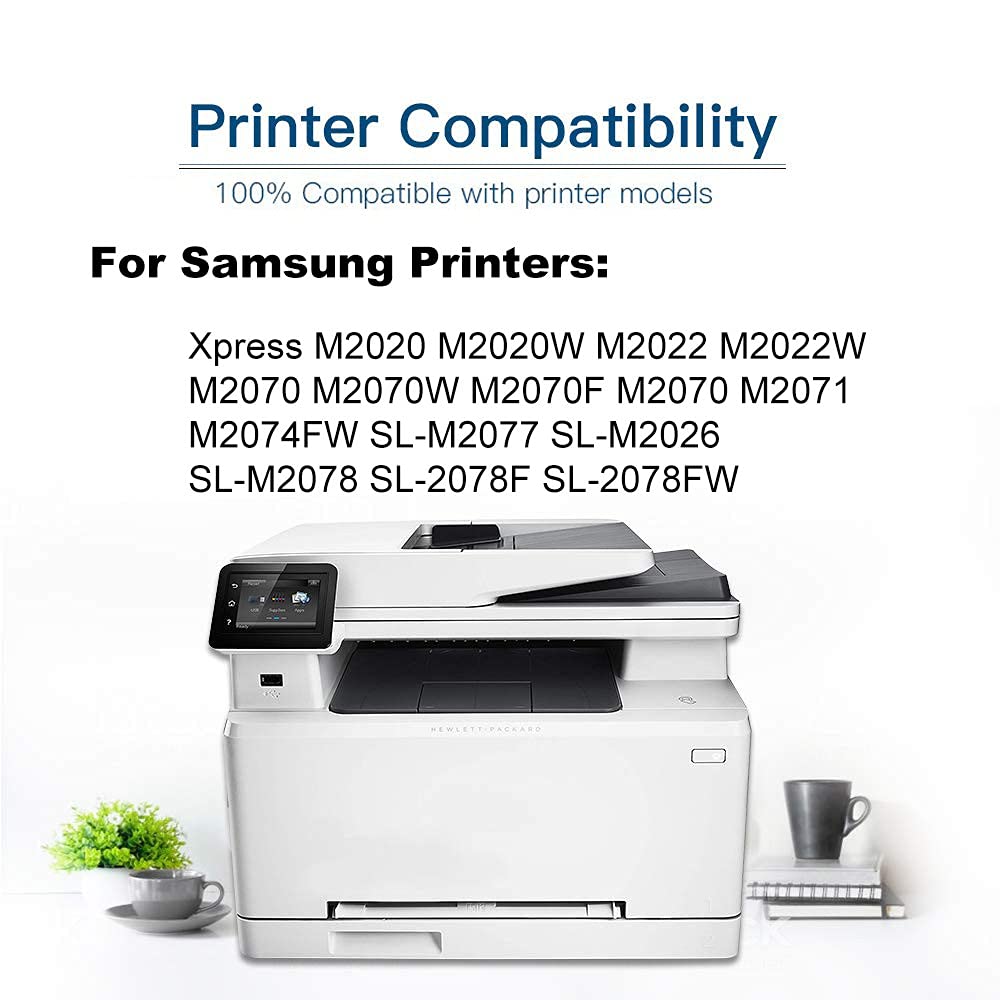 10-Pack Black High-Capacity MLT-D111S Compatible Toner Cartridge for Samsung Xpress M2020/M2020W/M2022/M2022W/M2070 Printers - Office & Home Printing Solution