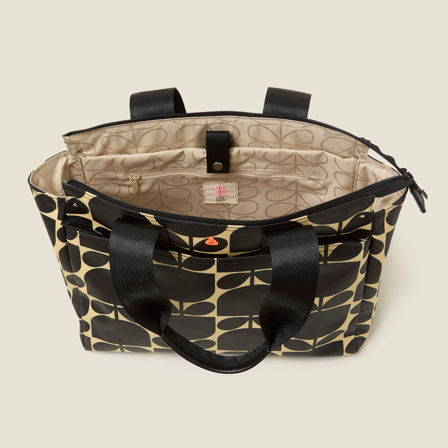 Stylish Walker Tote Bag - Minimalist Block Flower Monochrome Design - Perfect for Work, Travel & Everyday Use
