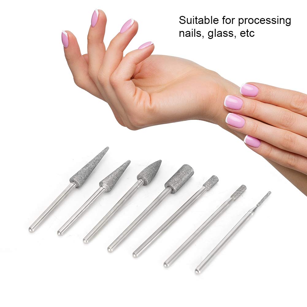 Conair Nail Drill Bits Set - 6Pcs Diamond Sand Grinding Heads for Professional Manicure & Pedicure