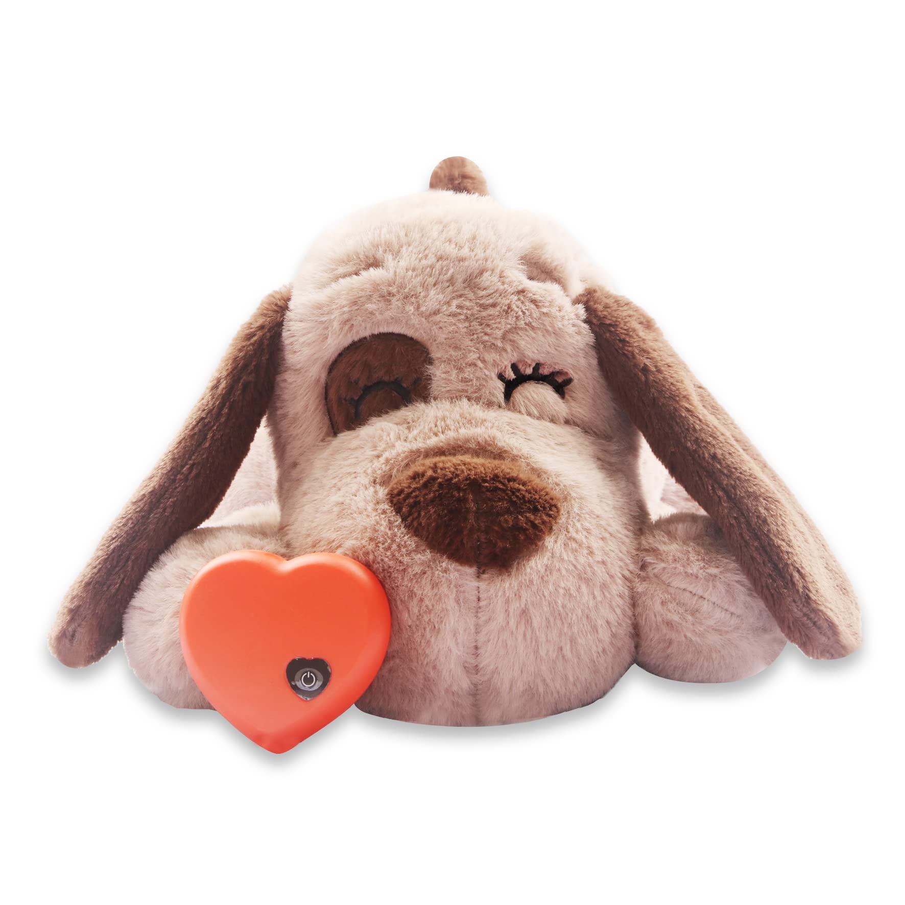 **Beverly Shark Puppy Heartbeat Stuffed Animal Toy - Anxiety Relief & Calming Aid for Puppies, Dogs & Cats - Behavioral Training, Sleep Aid & Comfort Soother - Brown (Perfect for New Pets, Separation Anxiety & Stress Relief)**