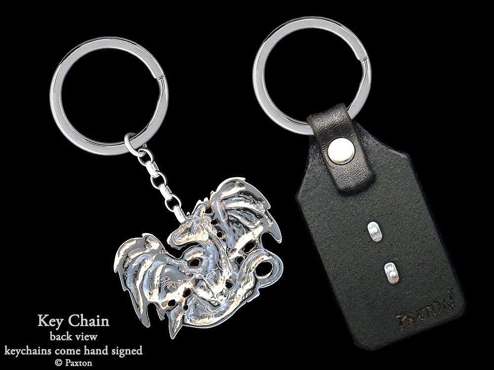 Handmade Sterling Silver Dragon Keychain - Large Carving or Small Leather Design | Unique Gift for Fantasy Lovers, Medieval Enthusiasts & Keychain Collectors | Perfect for Cosplay, Renaissance Fairs & Everyday Carry