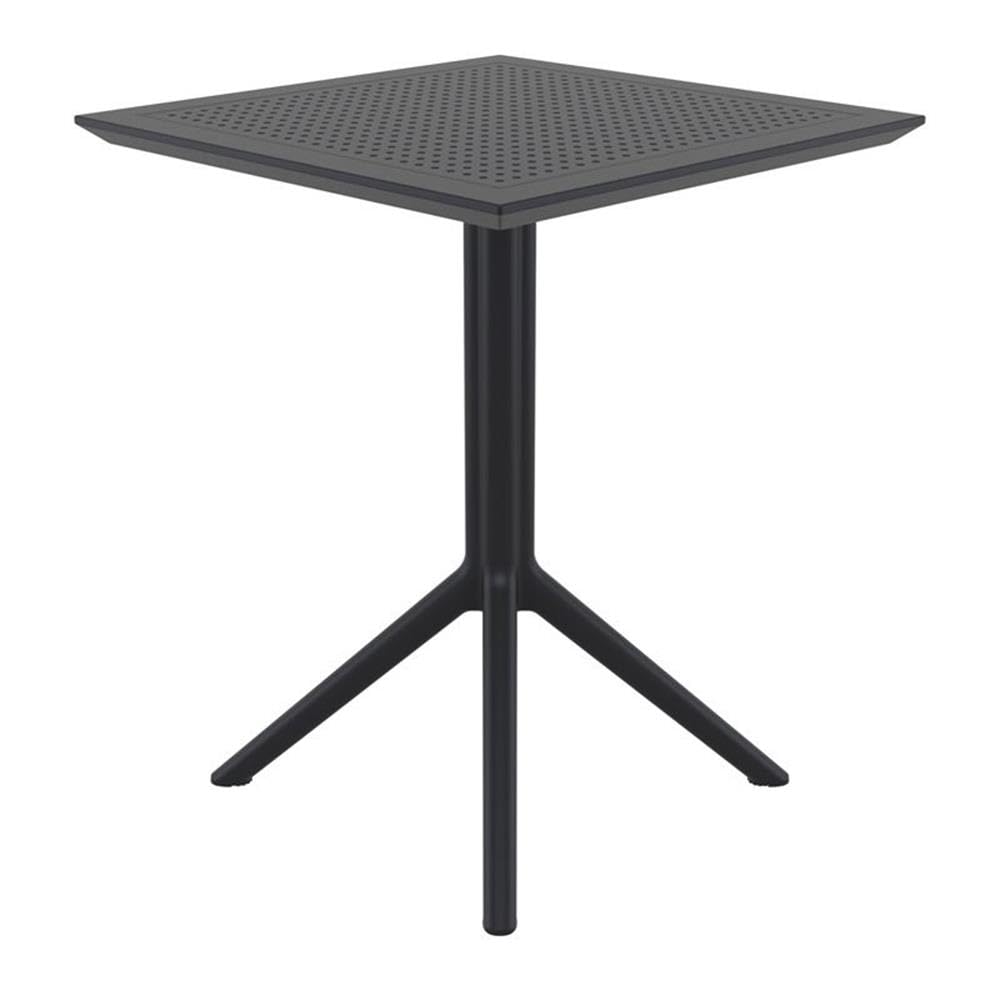 Compamia Sky 24 Inch Square Folding Table - Black Finish | Portable & Space-Saving | Perfect for Picnics, Camping, Parties & Indoor Use