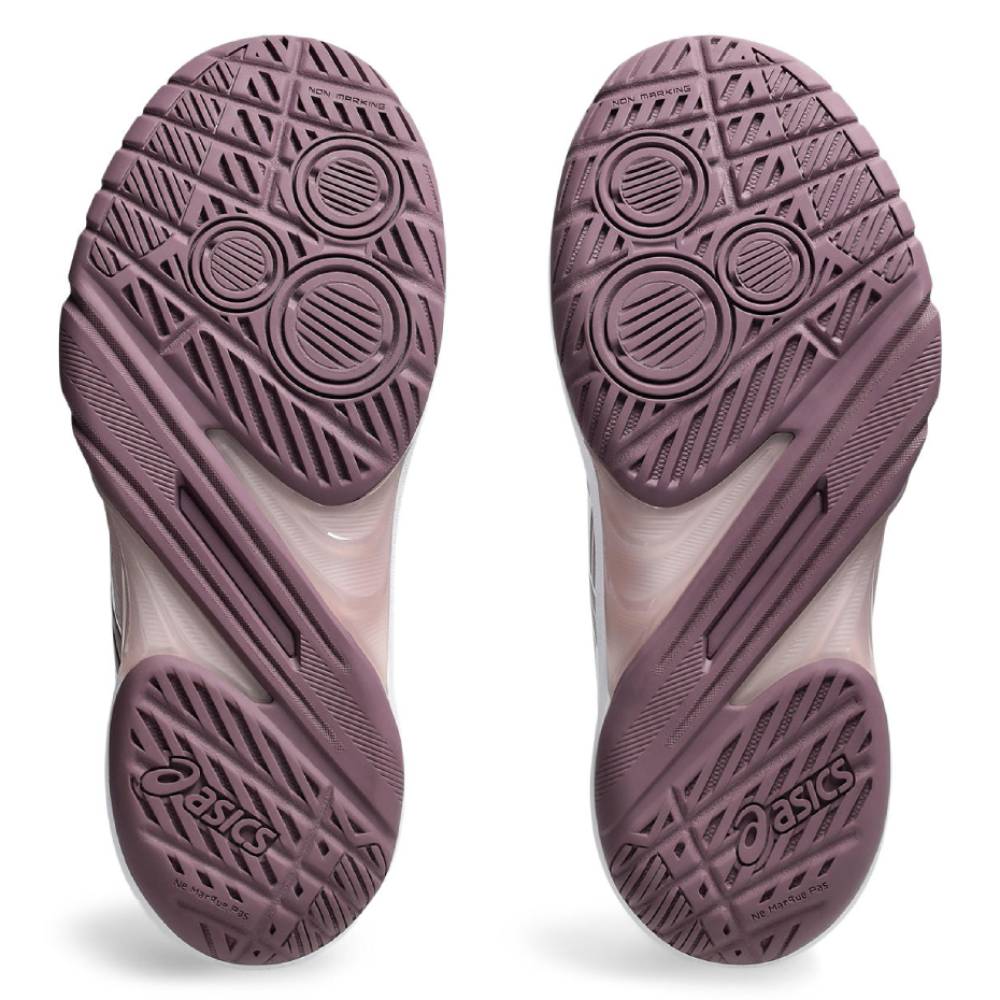 ASICS Powerbreak FF Women's Indoor Court Shoes - White/Dusty Mauve - Volleyball & Badminton Shoes for Women - Perfect for Indoor Sports & Gym Training