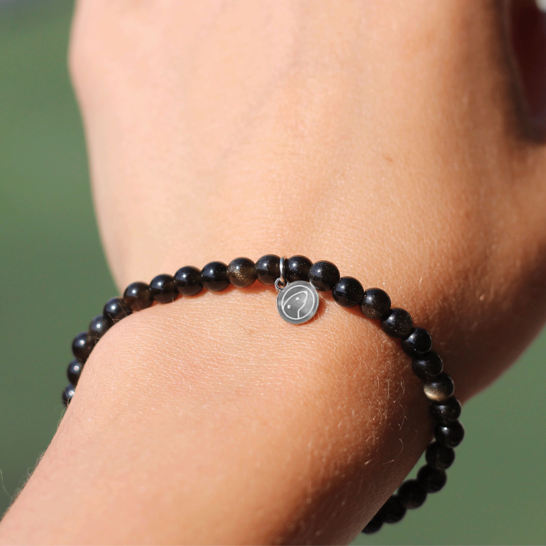 Golden Obsidian Bracelet for Women - Mini Adjustable Healing Stone Jewelry for Protection & Positive Energy - Perfect for Meditation, Yoga & Spiritual Gifts