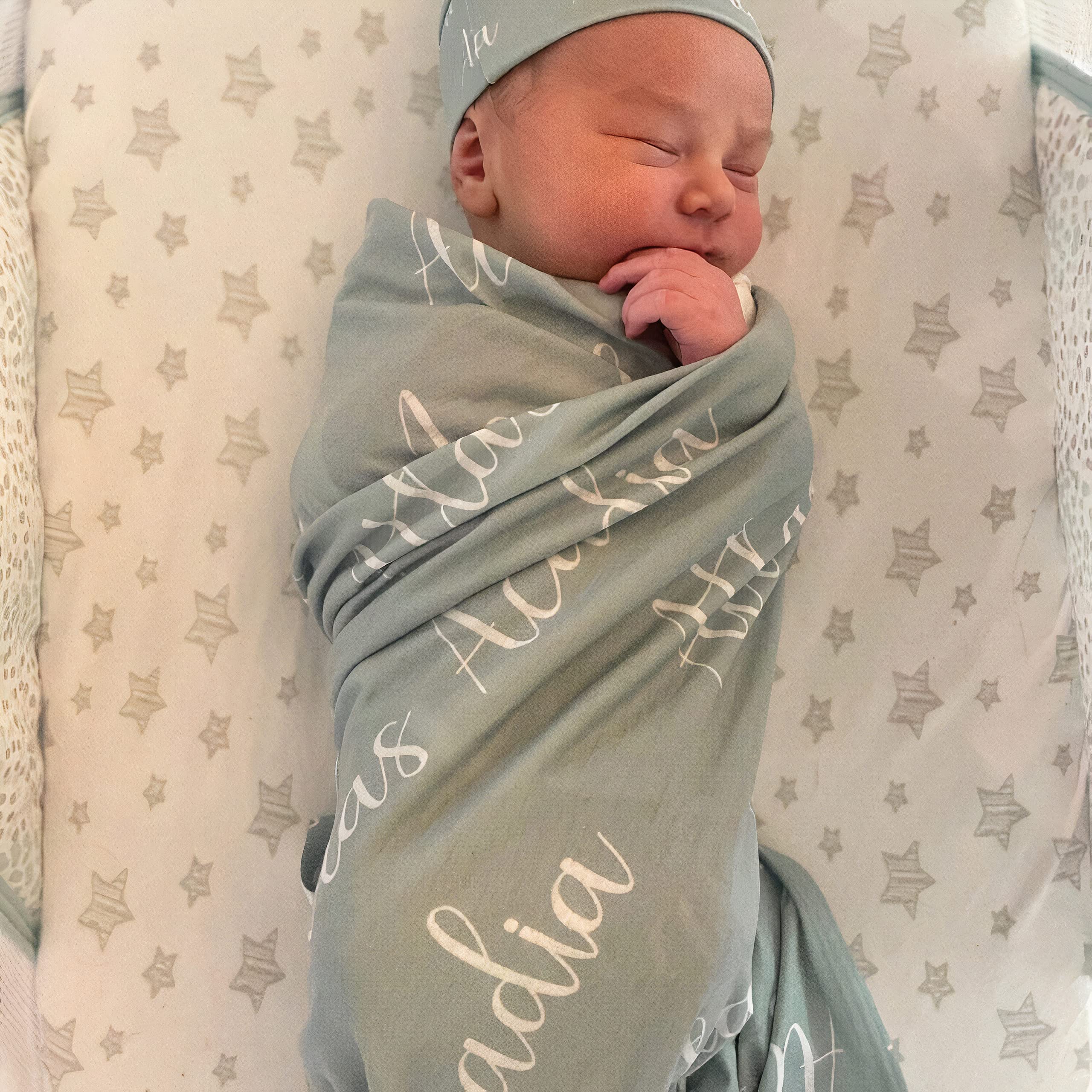 Personalized Baby Blanket with Name - Custom Monogrammed Newborn Gift for Baby Boy or Girl - Soft & Cozy Baby Blanket for Christmas, Shower, Baptism & Nursery Decor