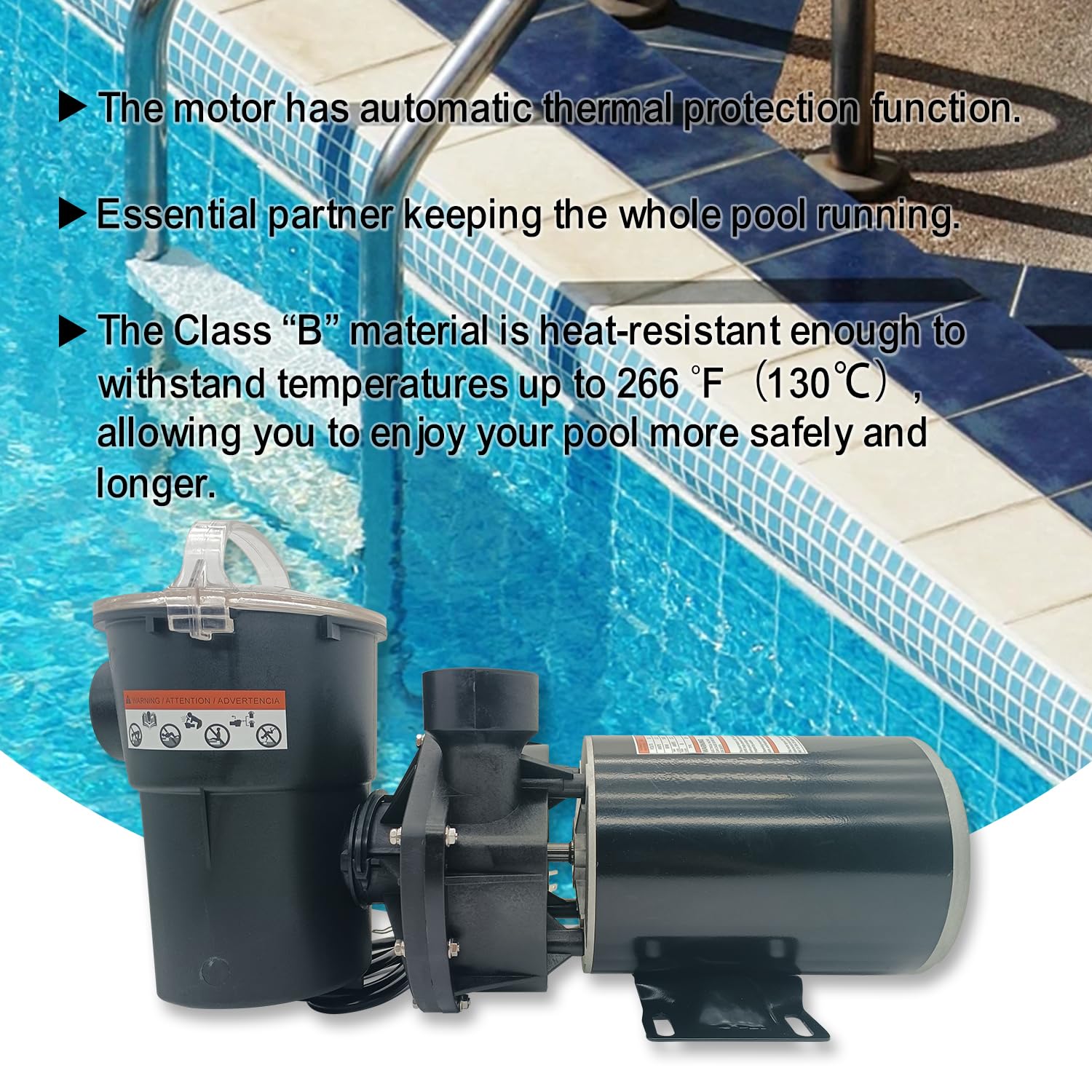Hayward Power Flo LX Replacement 1.5HP Above Ground Pool Pump - W3SP1580X15 Single Speed 115V Swimming Pool Pump (3450RPM) for Backyard, Inground & Outdoor Pool Maintenance