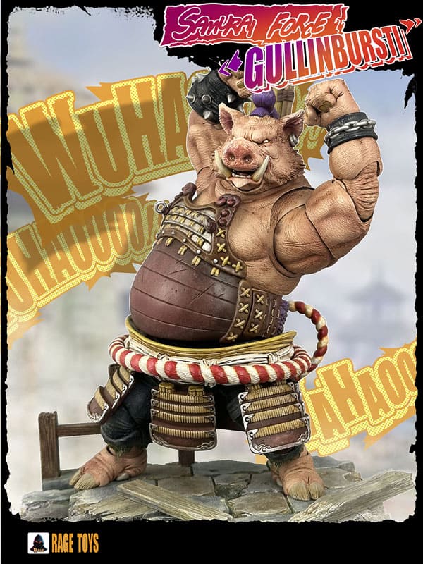 Fury Toys 1/12 Scale 7-inch Rage Samurai Force Gullinbursti Action Figure - Pre Order - Collectible Anime Warrior Model for Display & Battle Scenes