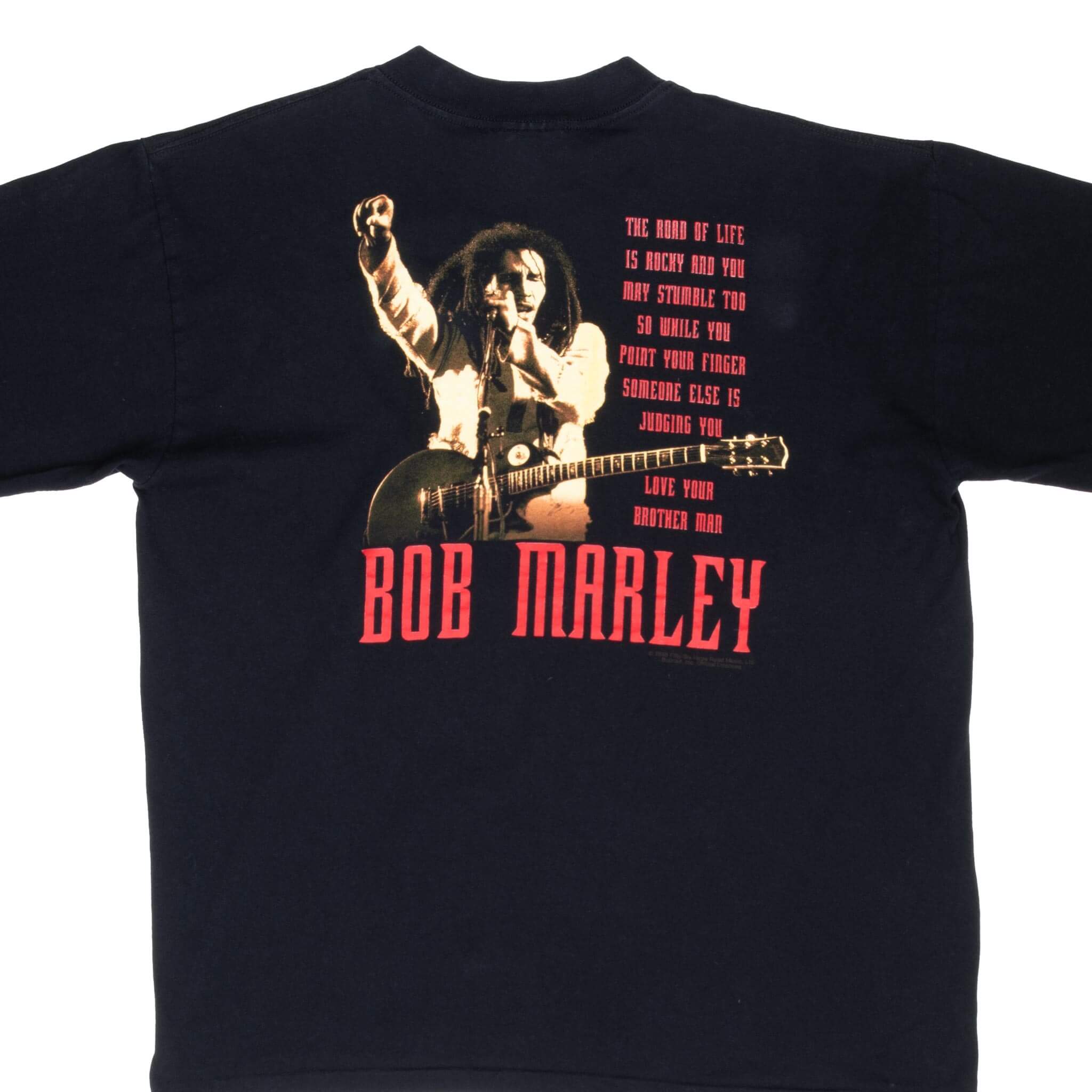 Vintage Bob Marley Reggae 1998 Black T-Shirt XL - Retro Music Tee for Concerts, Festivals & Casual Wear