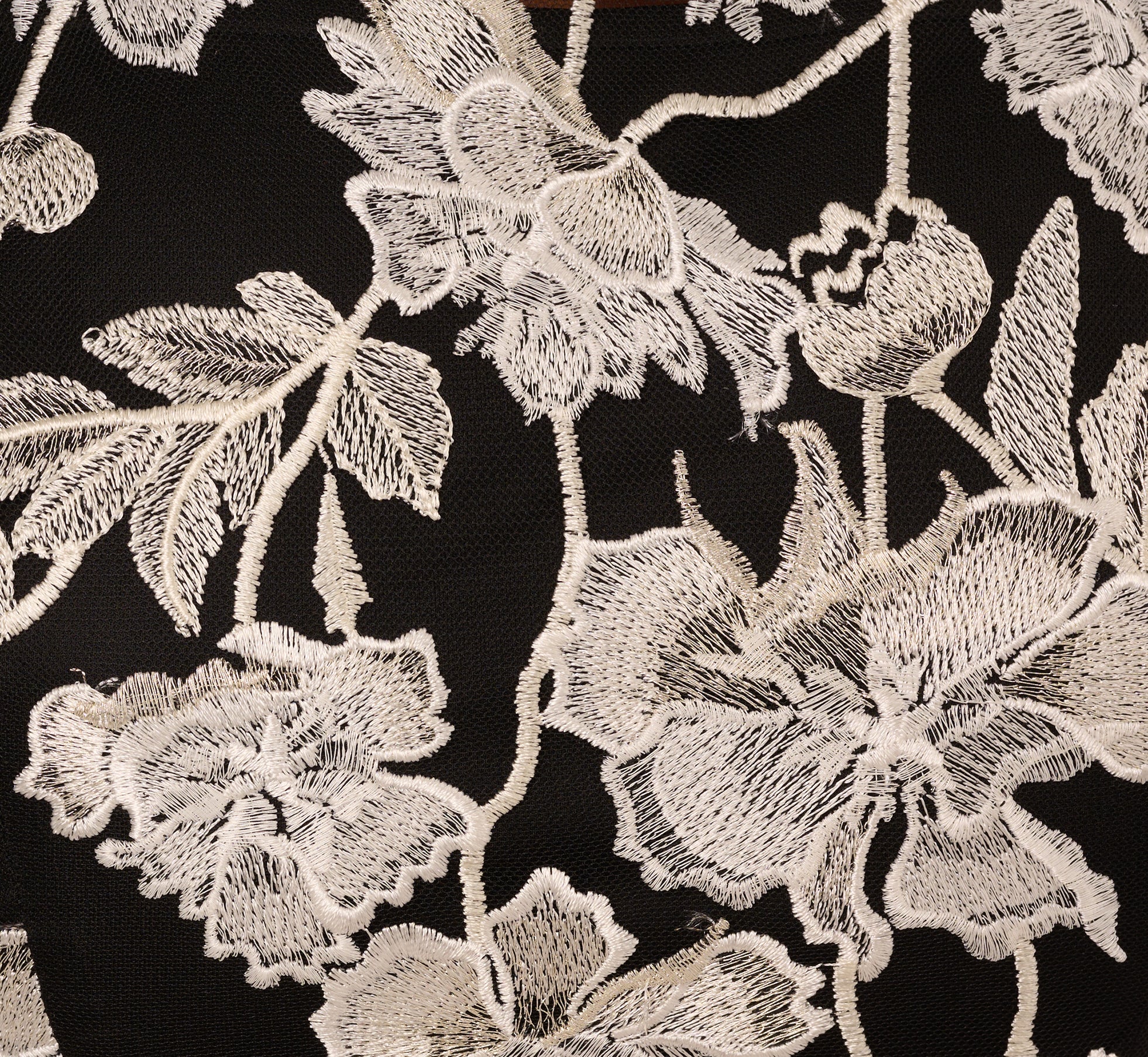 Elegant Sleeveless Floral Embroidery Sheath Dress - Black & Ivory | Perfect for Wedding Guest, Cocktail Party & Summer Occasions