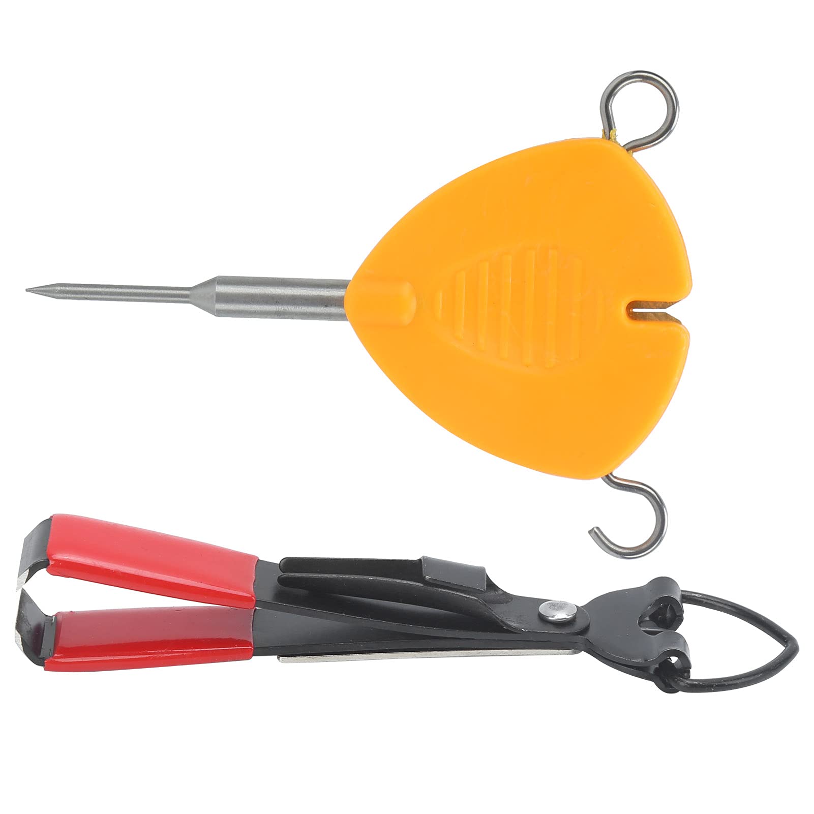 **01 Fishing Line Knot Tool - 5-in-1 Multifunctional Knotless Knotting Tool with Red Nail Clipper - Portable & Easy to Use for Freshwater & Saltwater Fishing**    *(Perfect for Anglers, Fly Fishing, Bass Fishing, and Outdoor Adventures - Compact Design for Tackle Box & Travel)*