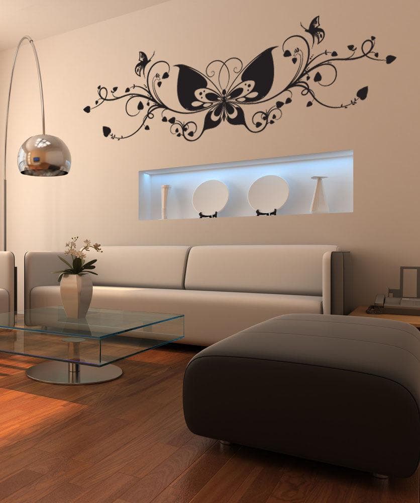 Butterfly Vine Wall Decal Sticker - Removable Vinyl Art for Home Decor - Perfect for Nursery, Bedroom & Living Room Wall Decor