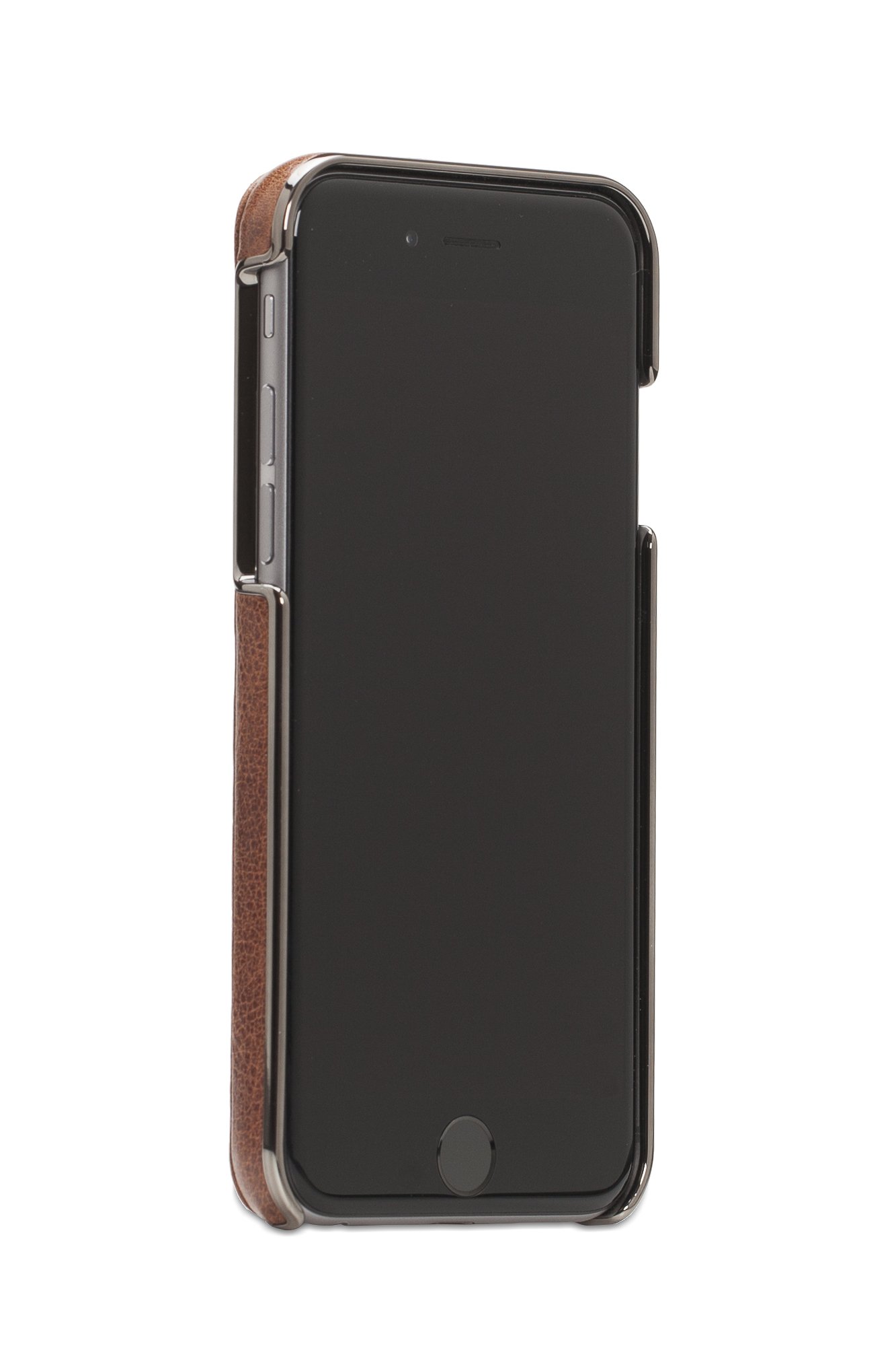 Premium Lugano Heritage Genuine Leather Snap-On Case for iPhone SE 3 (2022) / iPhone SE (2020) / iPhone 8 / iPhone 7 - Black | Slim Protective Cover with Soft Inner Lining | Perfect for Daily Use, Business & Travel
