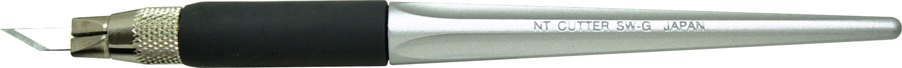 NT Cutter D-500GP Aluminum Die-Cast Art Knife with Cushioned Grip - Precision Crafting & Hobby Tool for Artists, DIY Projects & Office Use