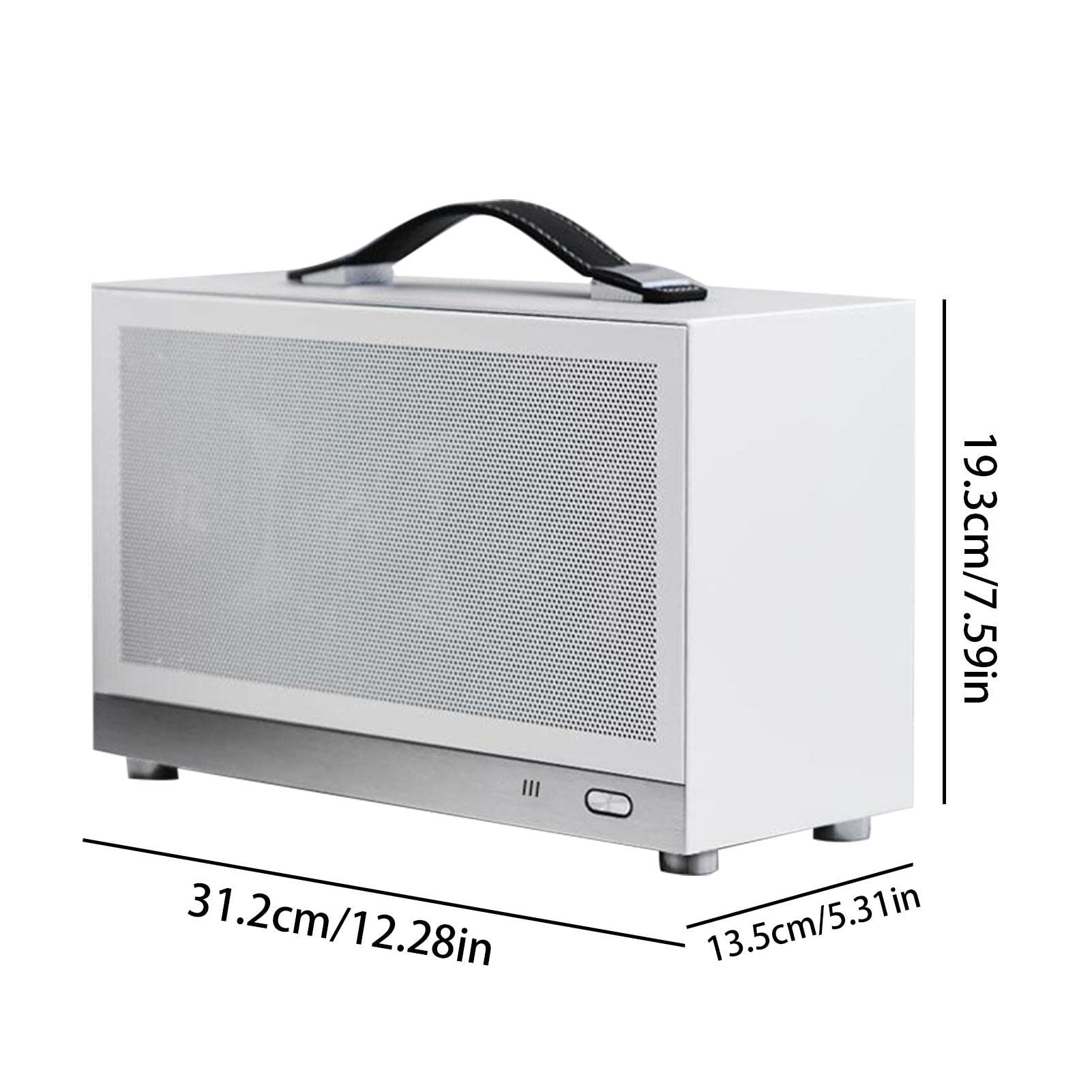 Portable ITX Computer Case - Aluminum Alloy Mini PC Case with USB Ports for Home & Office Desktop | Compact Gaming PC Chassis for Travel & LAN Parties