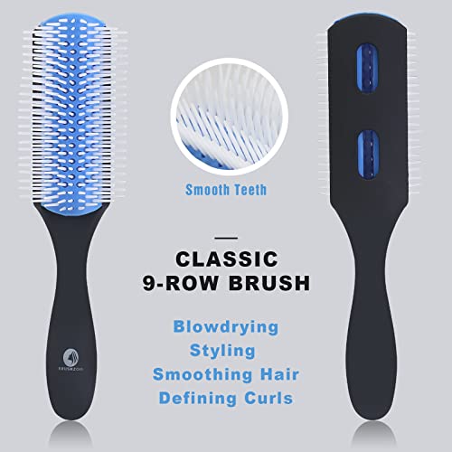 Detangling Hair Brush Set with Hair Spray Bottle - Gentle Knot-Free Styling for Kids & Adults - Perfect for Wet & Dry Hair, Travel & Home Use