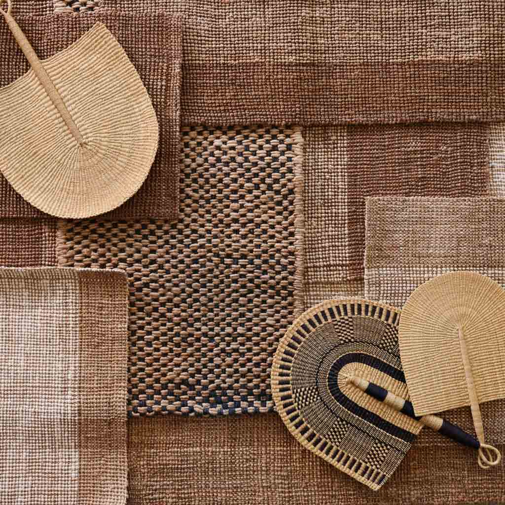 Authentic Bolga Basket Fans - Handwoven Black & Natural Straw Fans for Home Decor, Wedding Favors & Tropical Themed Parties | Perfect for Wall Decor, Gift Giving & Boho Style Interiors
