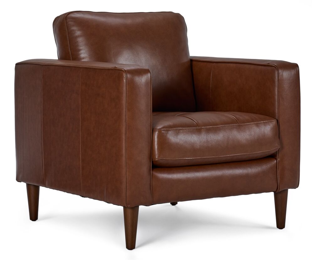 Premium Bari Leather Chair in Cobblestone - Modern Office & Living Room Seating for Home & Workspace