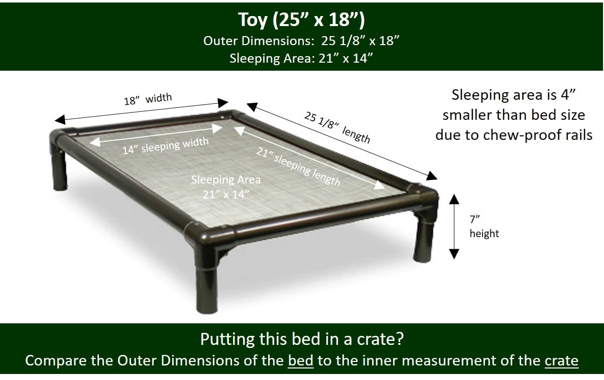 Kuranda Chewproof Dog Bed - Heavy Duty PVC Frame, 25
