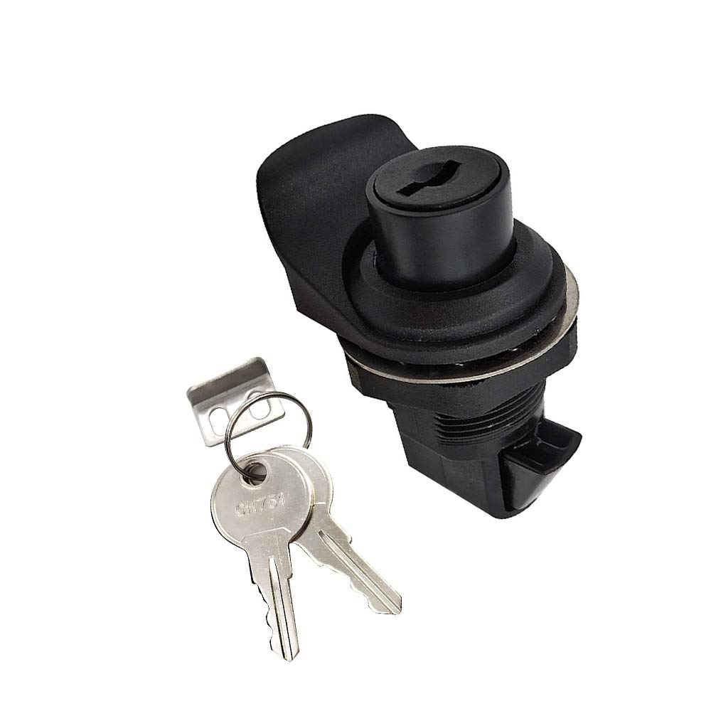 2PCS Push Button Latch with Lock - Heavy Duty Plastic & Metal Tool Box Latches for Marine Boat, RV, Glove Box - Secure Storage Solution for Outdoor & Industrial Use