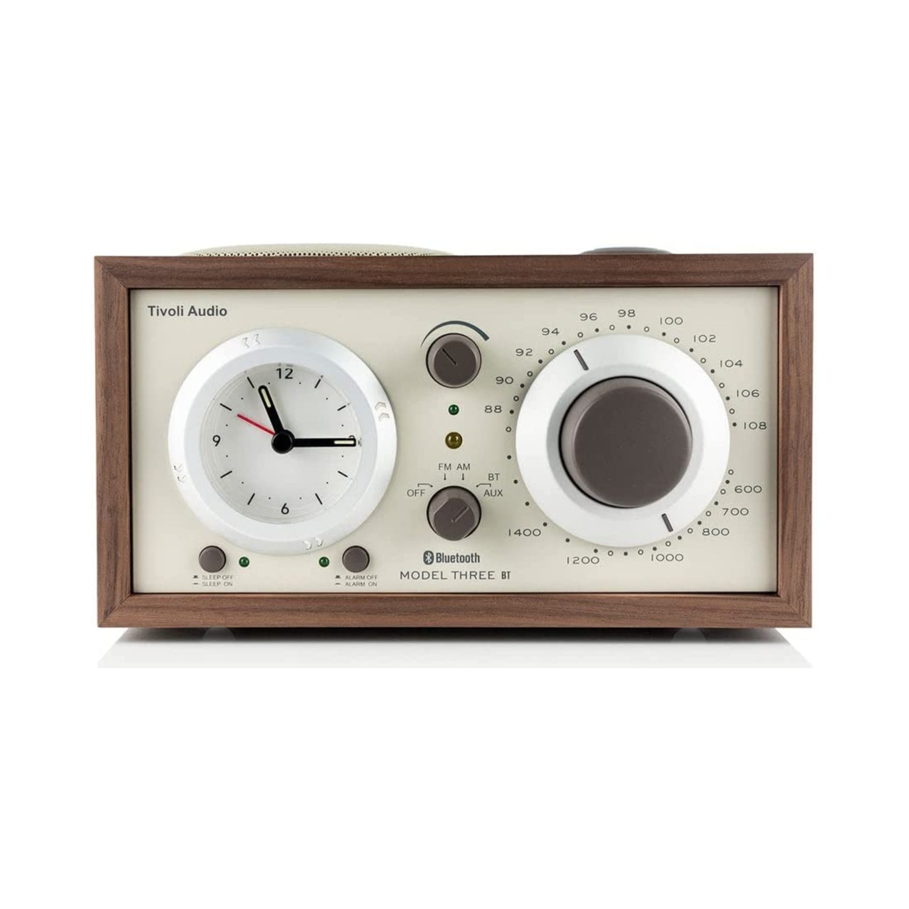 Tivoli Audio Model Three BT - Premium Bluetooth Tabletop Radio with High-Quality Sound for Home, Office, and Bedroom Use