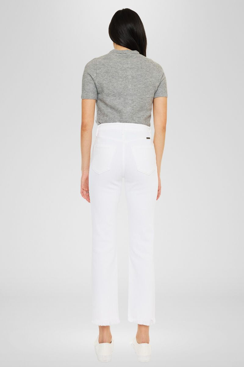 Tiana High Rise Slim Straight Jeans for Women - Stretchy Denim Pants, Comfortable & Flattering Fit - Perfect for Casual Wear, Office, and Night Out