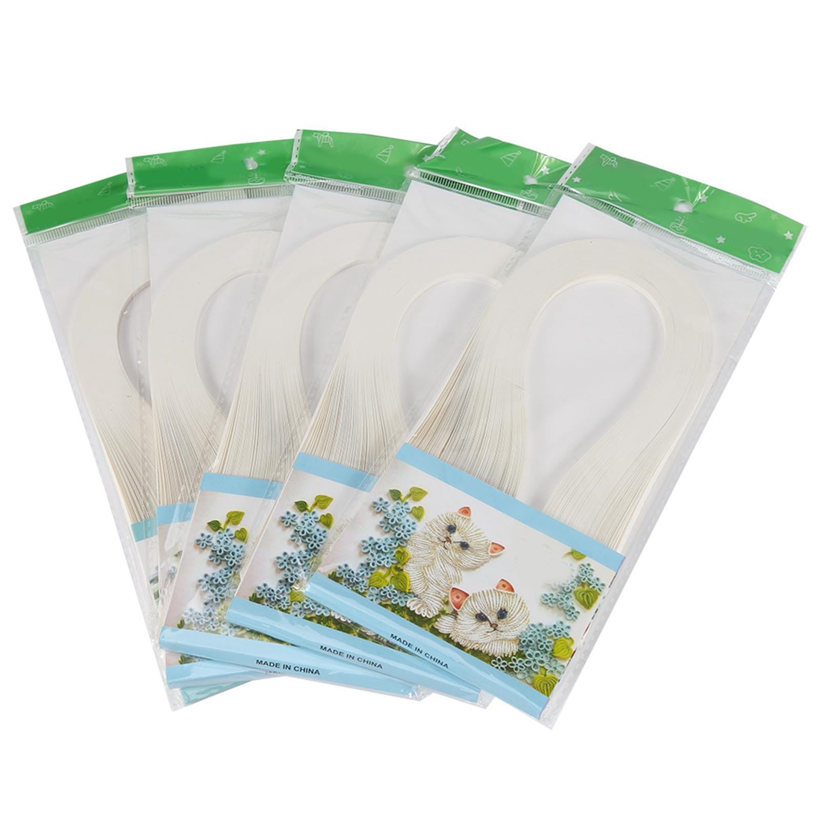 KooingTech 600-Piece Paper Quilling Strips Kit - 5 Pack of 390x3mm Ivory White Quilling Paper for DIY Crafts, Scrapbooking & Card Making | Perfect for Beginners & Handmade Decorations