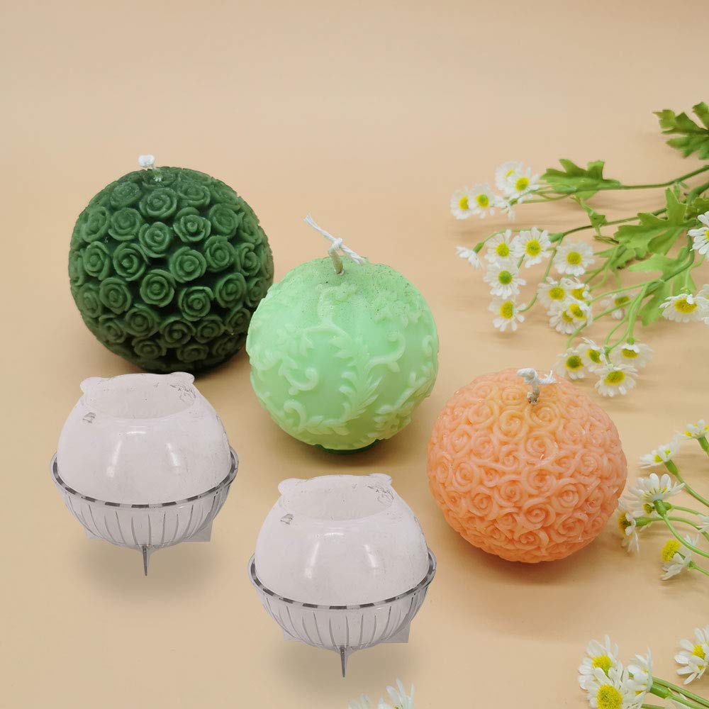 DIY Classic Rose Candle Molds - Handmade Sewing & Craft Supplies for Rose Ball Candles - Portable & Durable Candle Making Kits - Perfect for Wedding Decor, Home Aromatherapy, and Gift Making