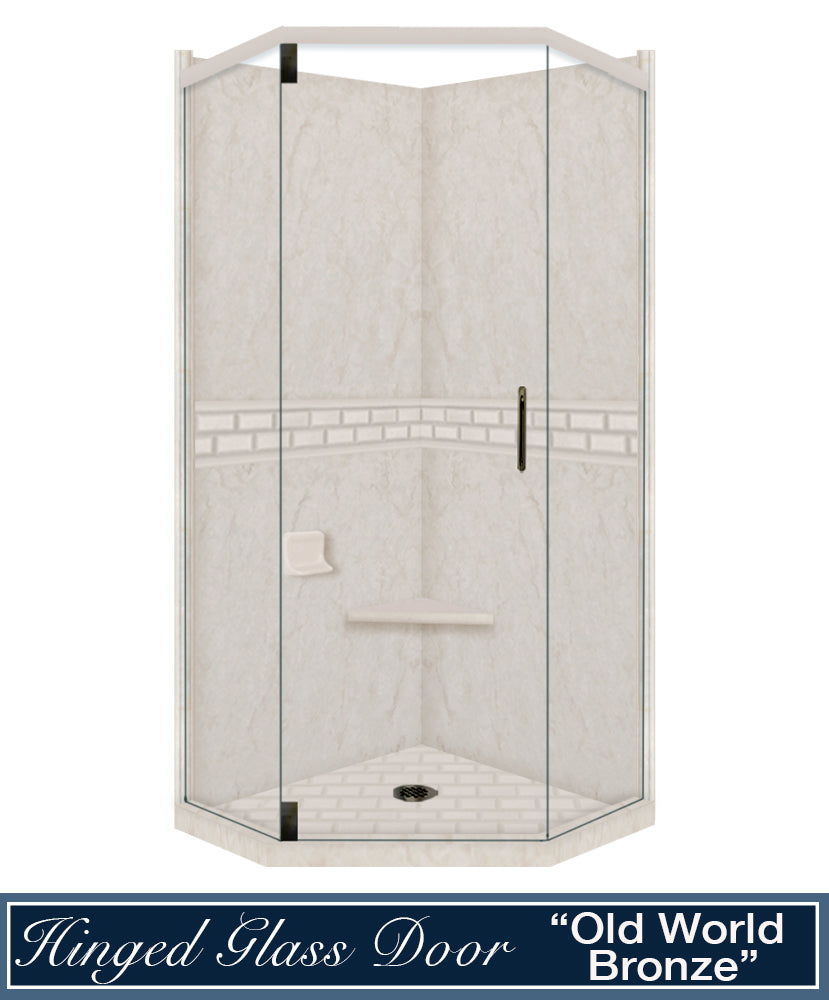 Rafe Marble Subway Neo Shower Kit - Modern Bathroom Upgrade with Waterproof Tile Design for Home & Hotel Use