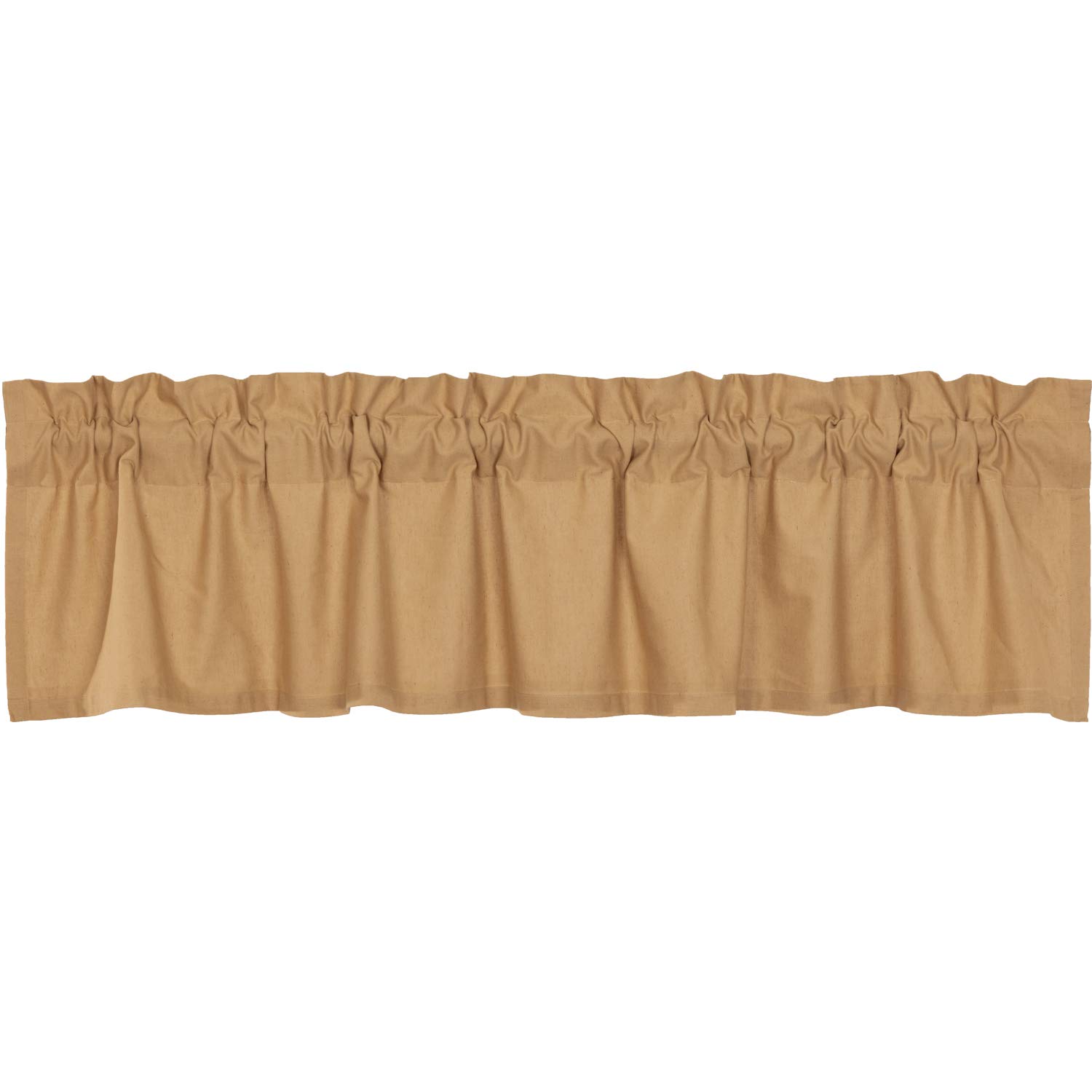 VHC Brands Simple Life Flax Khaki Farmhouse Window Curtain Valance 16x72 - Rustic Kitchen Decor for Country Style Homes & Cozy Cafés