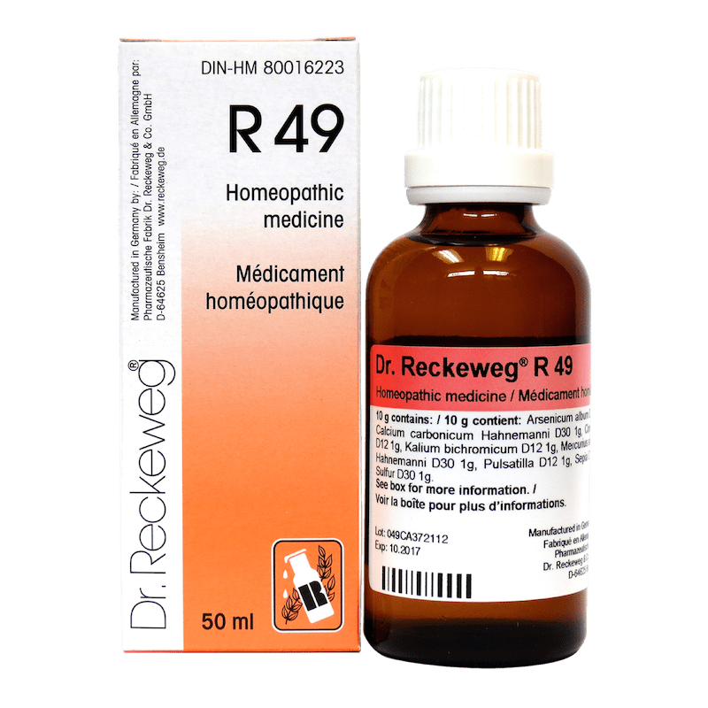 Dr. Reckeweg R49 Sinusitis Relief Drops 50ml - Natural Homeopathic Remedy for Sinus Congestion & Headache Relief - Perfect for Allergy & Cold Season