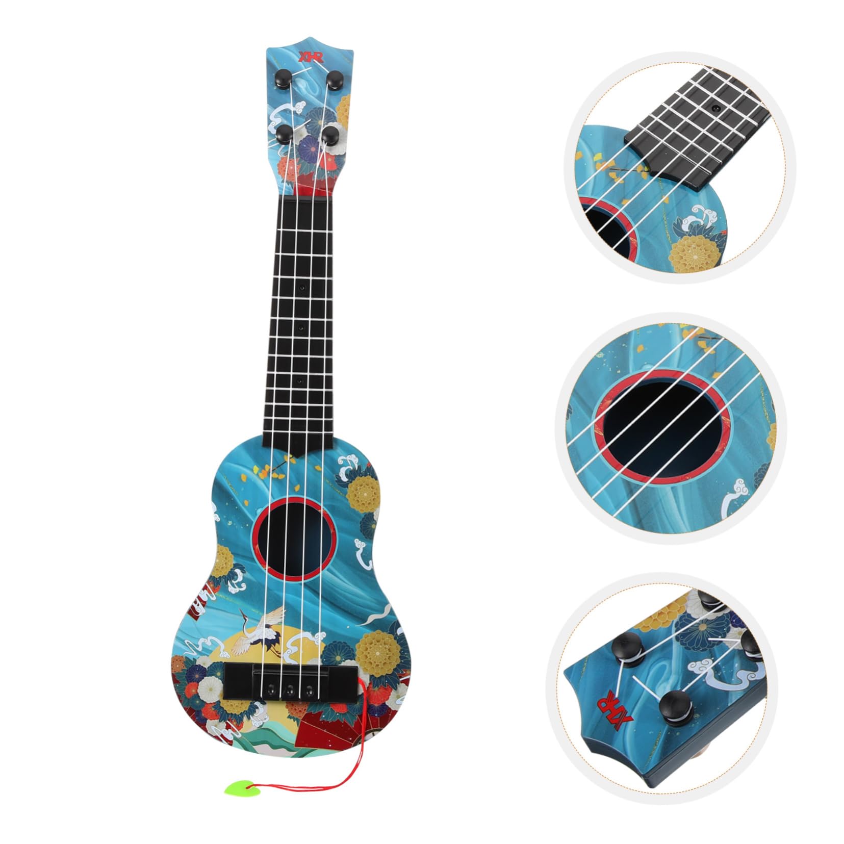ORFOFE 21 Inch Ukulele - Wooden Mini Guitar for Kids & Beginners | Portable Musical Instrument for Travel, Beach, Camping & Home Play