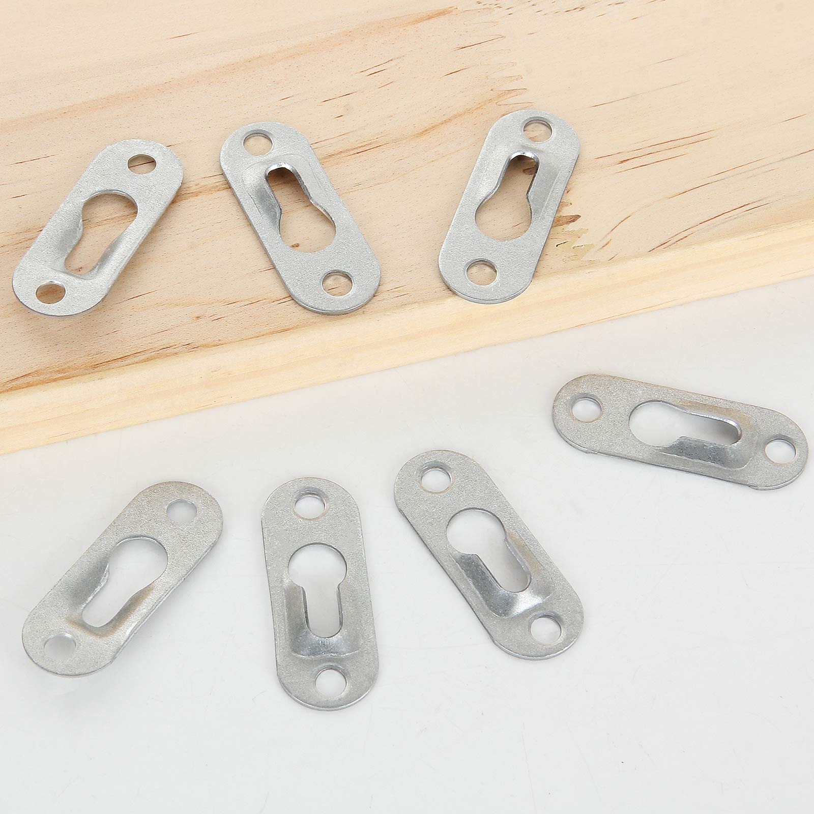 Heavy Duty Metal Keyhole Hangers 100PCS - Picture Frame Hooks for Wall Mounting