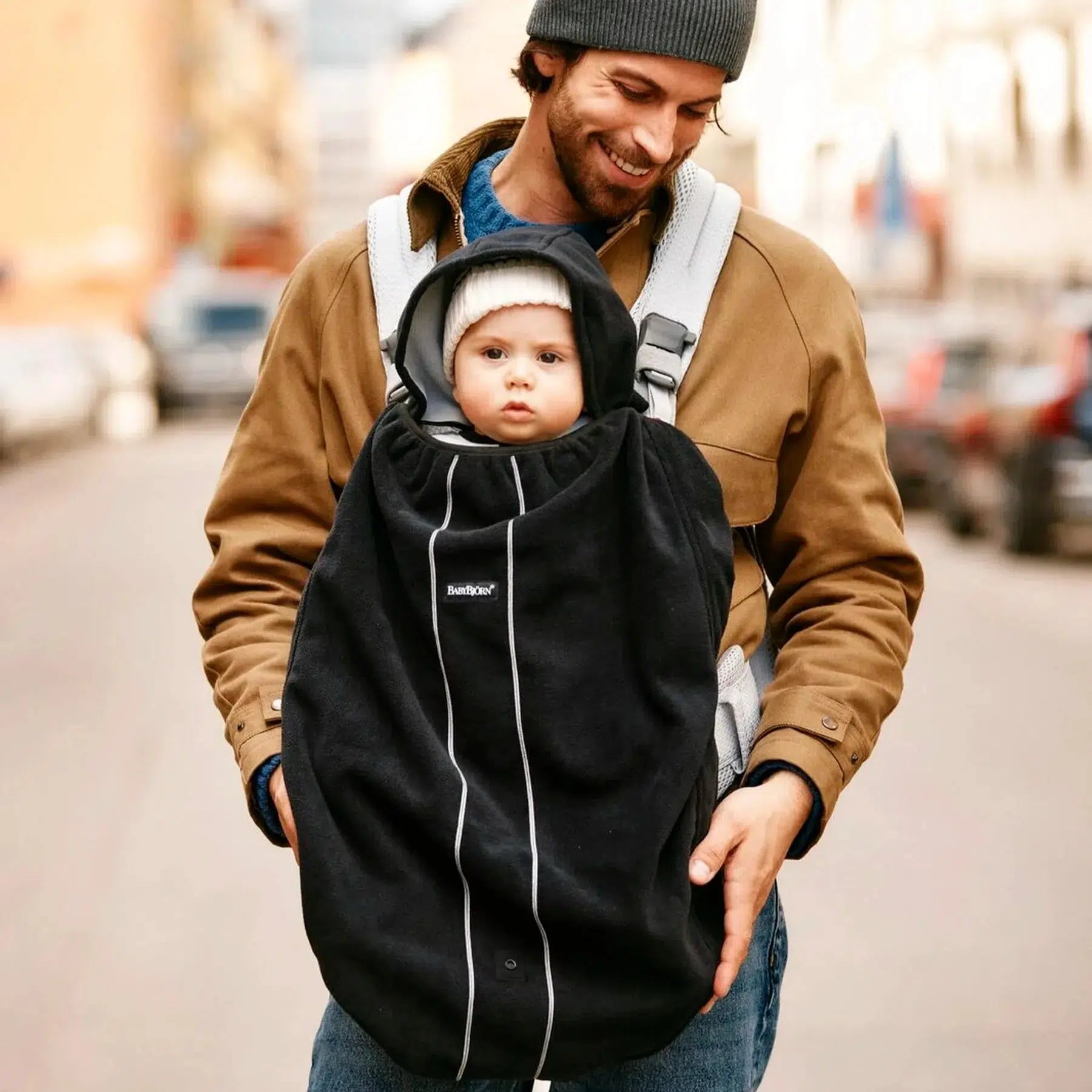 Baby Bjorn Baby Carrier Cover - Black | Soft & Breathable for Comfort | Perfect for Outdoor Walks, Shopping & Travel