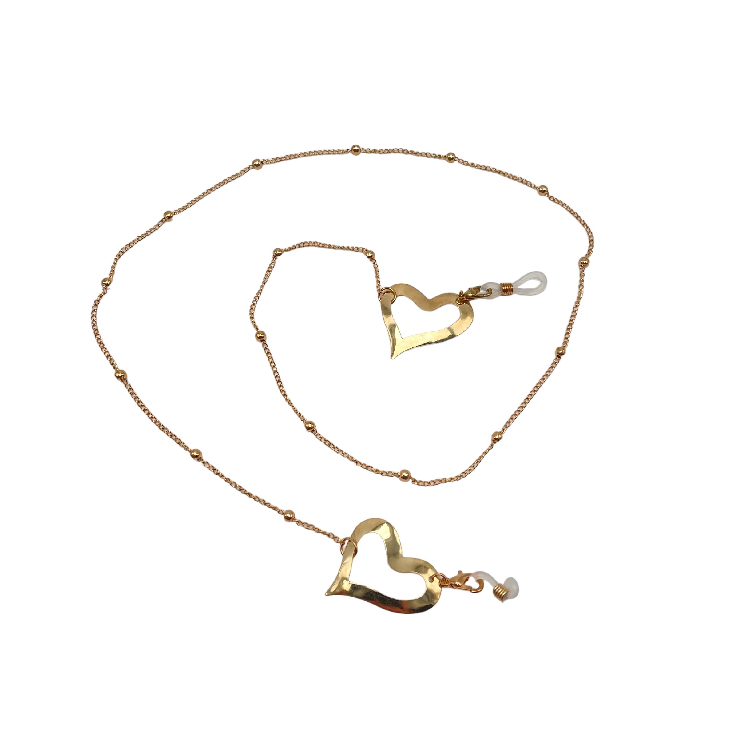 Heart of GOLD Sunglasses Chain - Stylish Eyeglass Holder for Women & Men | Perfect for Reading Glasses, Sunglasses & Eyewear Accessories | Great for Outdoor Activities, Beach, Driving & Fashion Accessories