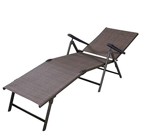 Premium Adjustable Outdoor Lounge Chaise - Waterproof & Foldable Patio Chair for Poolside, Beach, Garden Relaxation