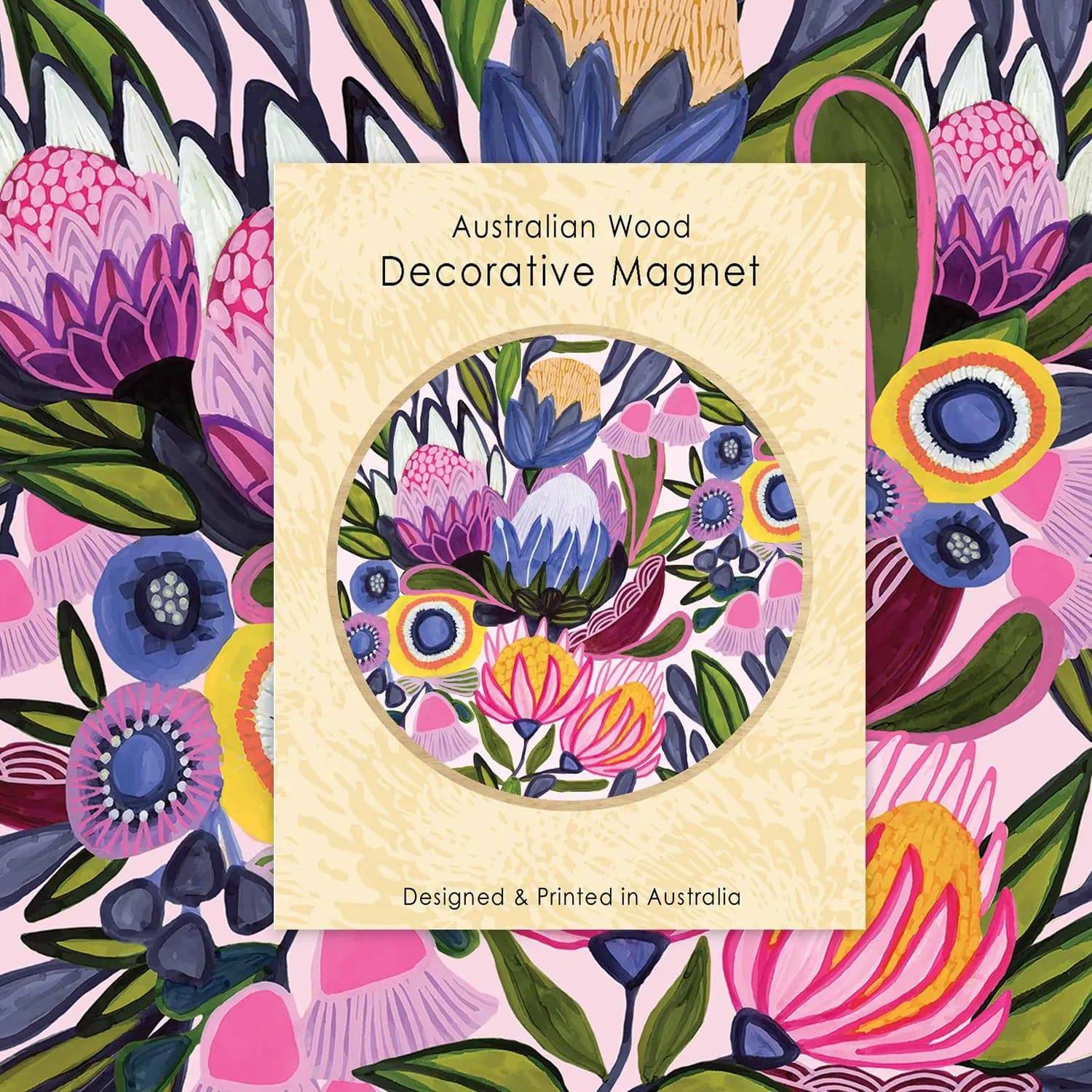Protea Magnifica Magnetic Card Holder Set - Perfect for Office, Home, and Gift Giving
