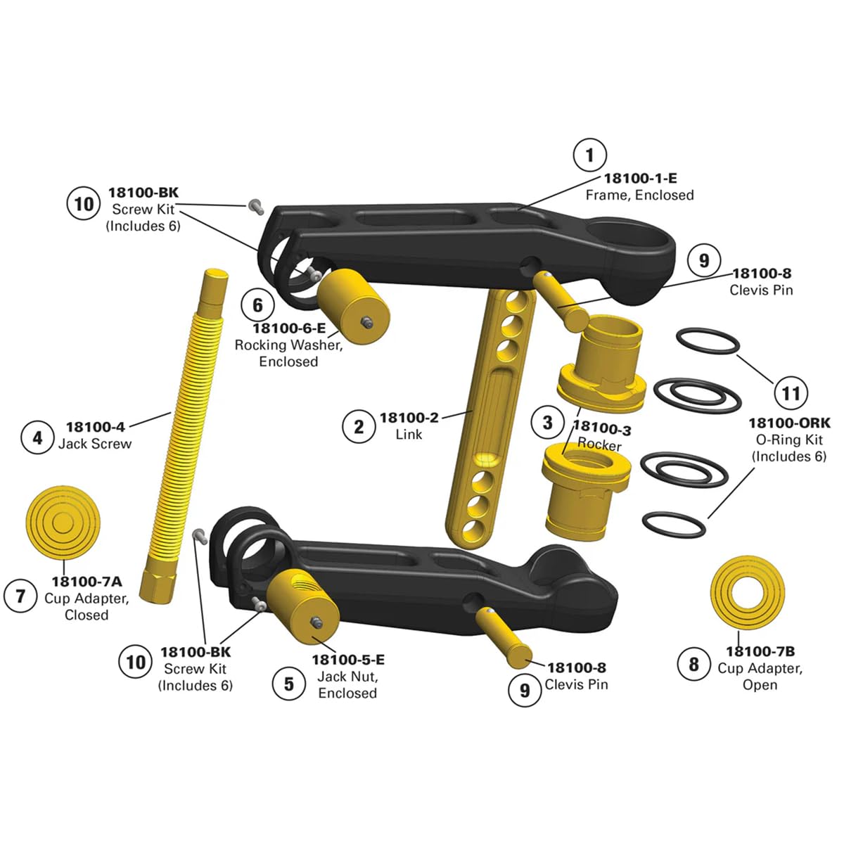 18100 Ball Joint Press Tool Master Set with Cups - Heavy Duty Suspension Repair Kit for Trucks, SUVs & Cars - DIY Auto Mechanic Tool for Ball Joint Replacement & Removal