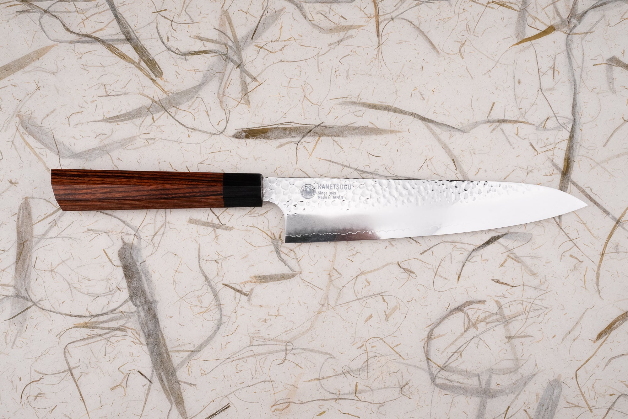 Premium Seki Kanetsugu Heptagon Wood® Gyuto 200mm Japanese Chef Knife - Professional Kitchen Knife for Slicing, Dicing & Meat Cutting