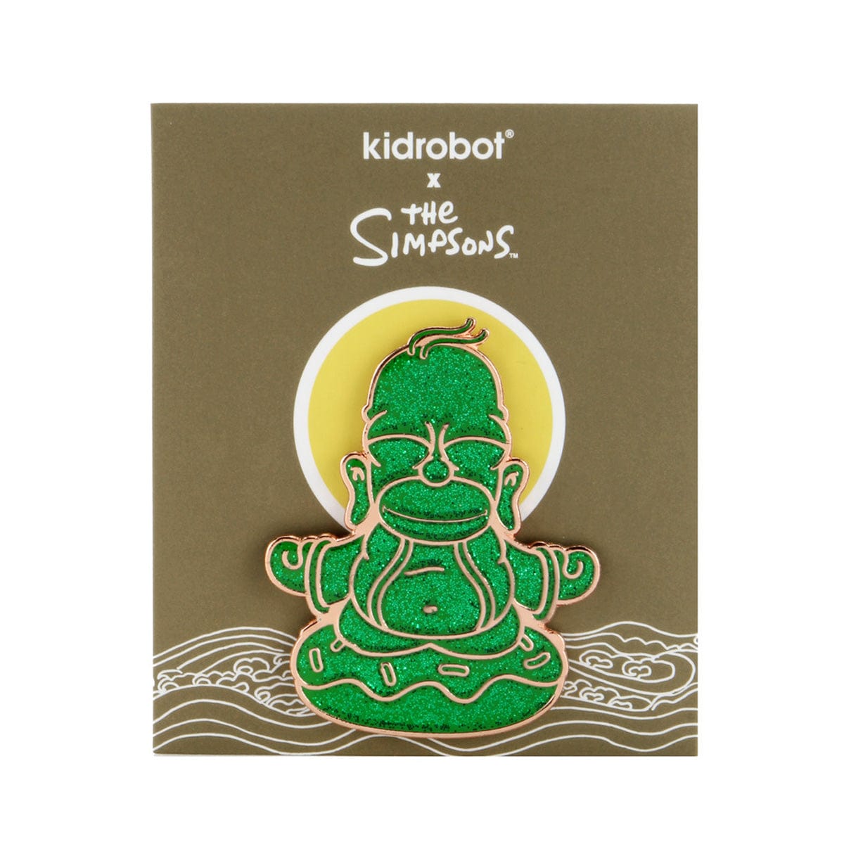 Jade Homer Buddha Enamel Pin - The Simpsons x Kidrobot Collaboration - IamRetro Exclusive Collectible - Perfect for Anime Fans, Pin Collectors & Gift Giving