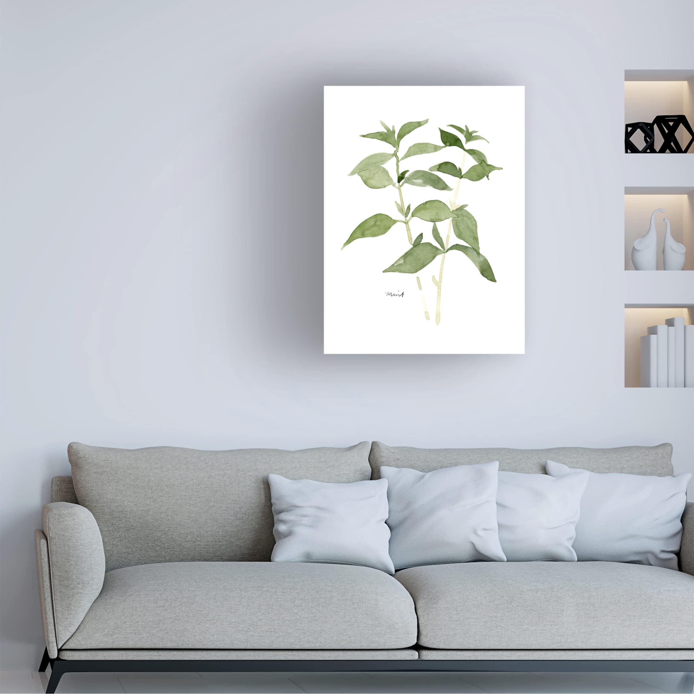 Emma Scarvey Herb Garden Sketches I Canvas Art Print - Botanical Wall Decor for Kitchen, Living Room & Office - Trademark Fine Art