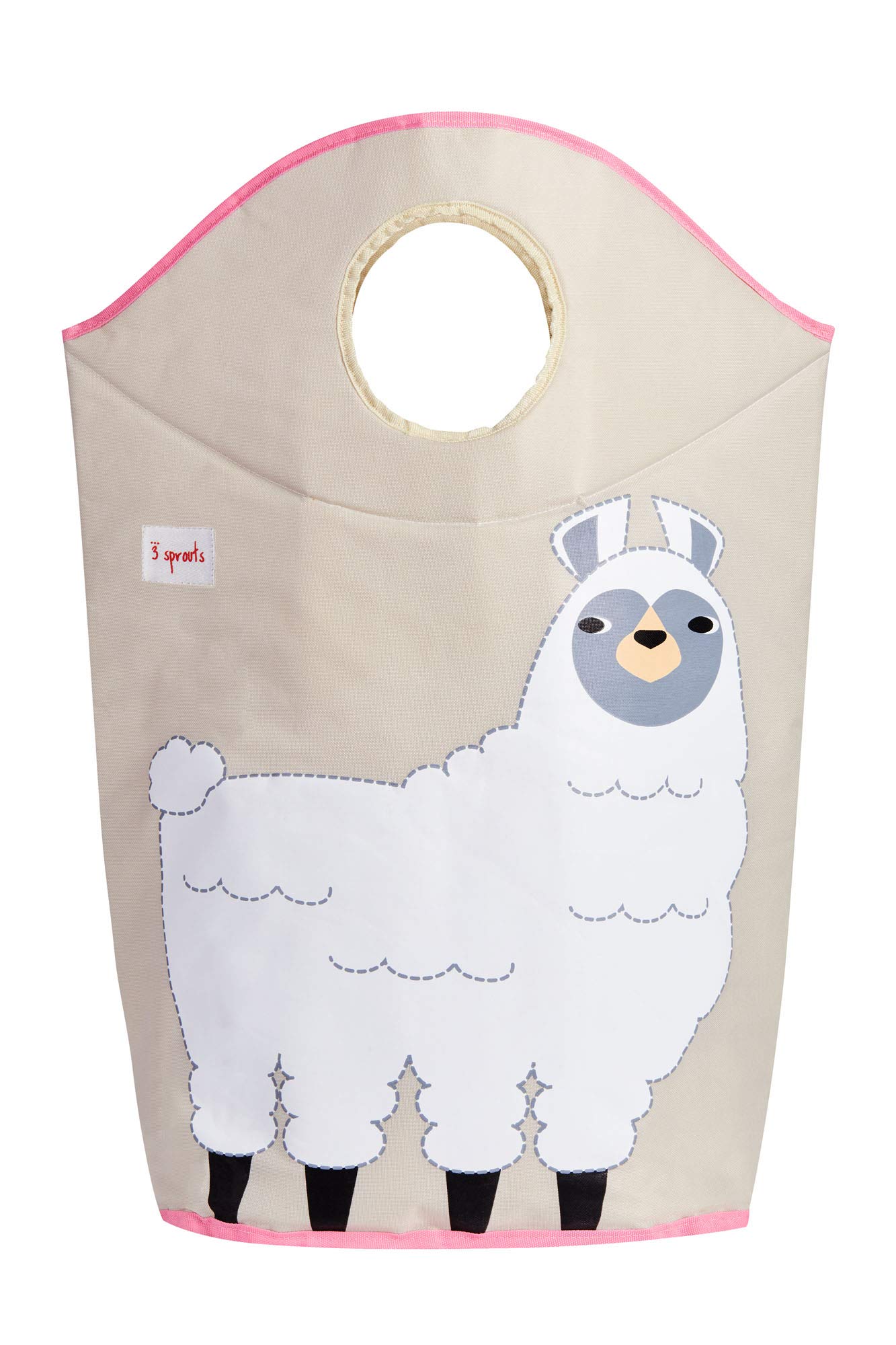 3 Sprouts Baby Laundry Hamper with Handles & Lid - Large Storage Basket for Nursery, Toy Organizer, Kids Room Decor - Perfect for Baby Clothes Storage & Llama-Themed Nursery Organization