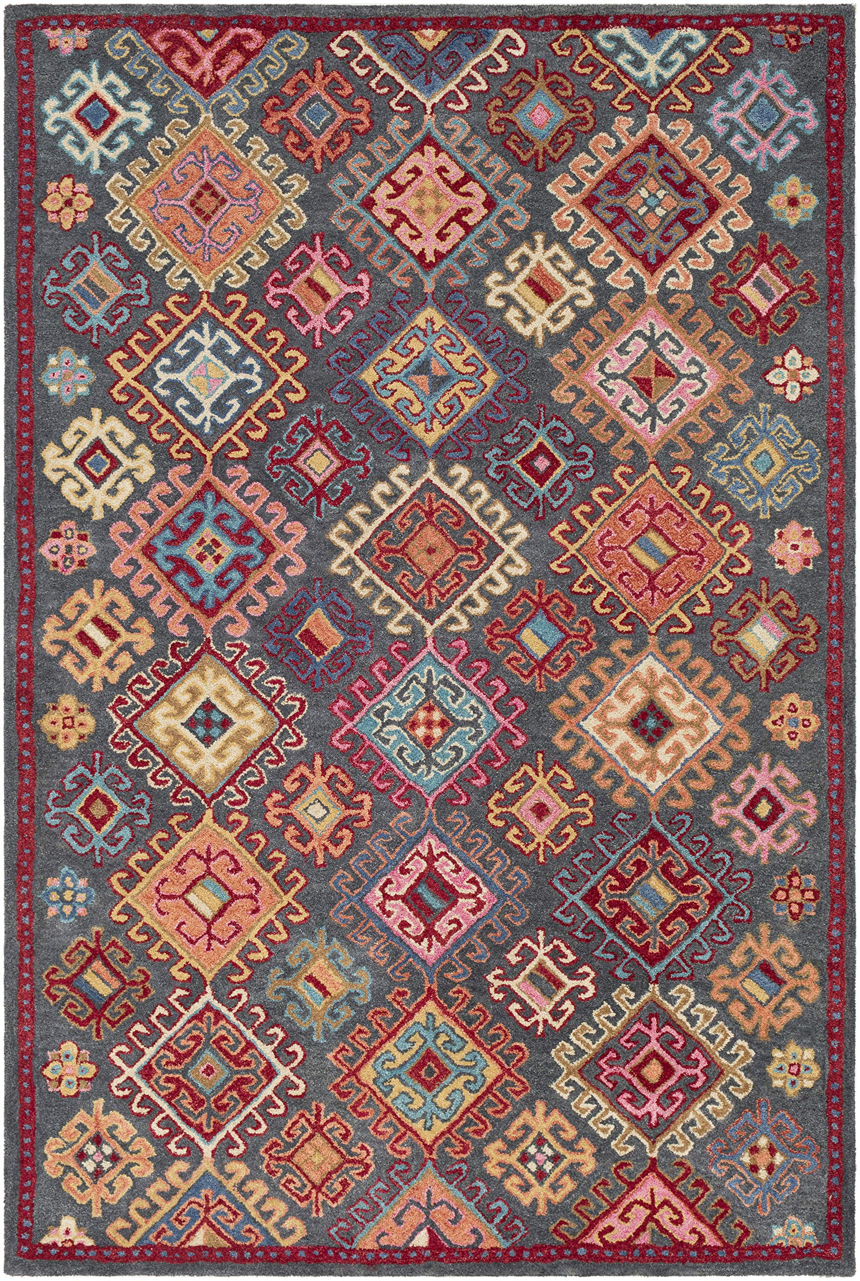 Traditional Area Rug Rectangle 2' x 3' - Non-Slip Living Room Carpet - Perfect for Bedroom, Hallway & Entryway Decor