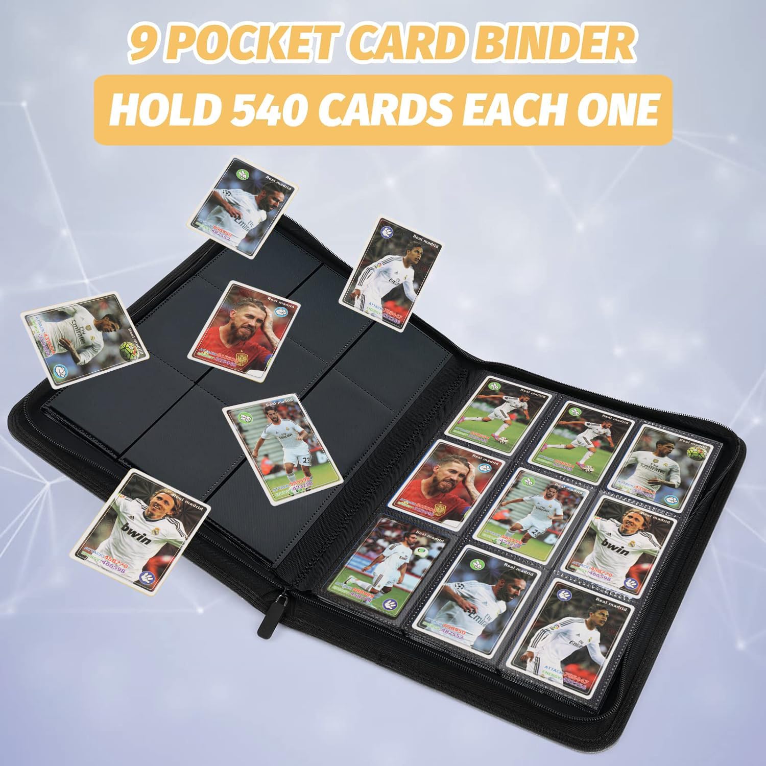 Premium 540-Pocket Side Loading Trading Card Binder - Professional Card Collection Album for TCG, MTG, Baseball & Yu-Gi-Oh Cards (Red) - Perfect for Gaming Tournaments, Collectors & Card Storage Organization