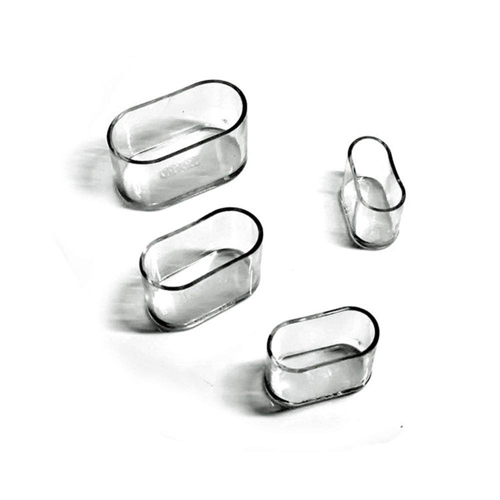 Non-Slip Silicone Furniture Pads for Chairs & Tables - 8-24pcs Transparent Oval Foot Protectors (15x30mm) - Scratch Proof Floor & Table Protectors for Home & Office Use