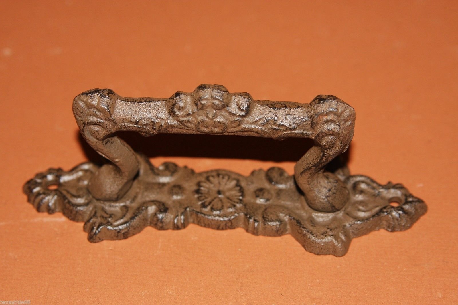 Mission Style Kitchen Cabinet Pulls - Set of 4, Cast Iron for Home Decor