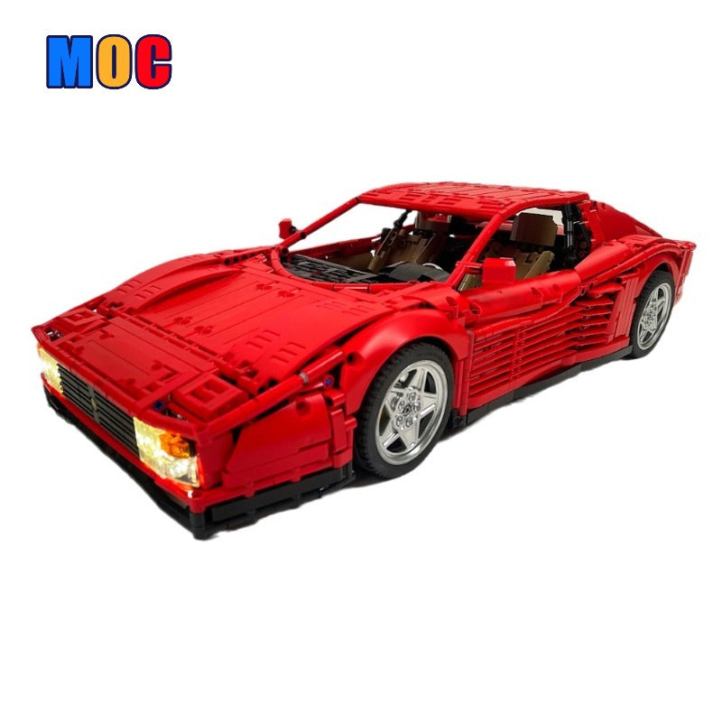 3738PCS MOC 98925 Ferrari Testarossa Dynamic with Power Functions - Premium Building Blocks Set for Adults & Collectors - Perfect for Display, Gifts & Racing Enthusiasts