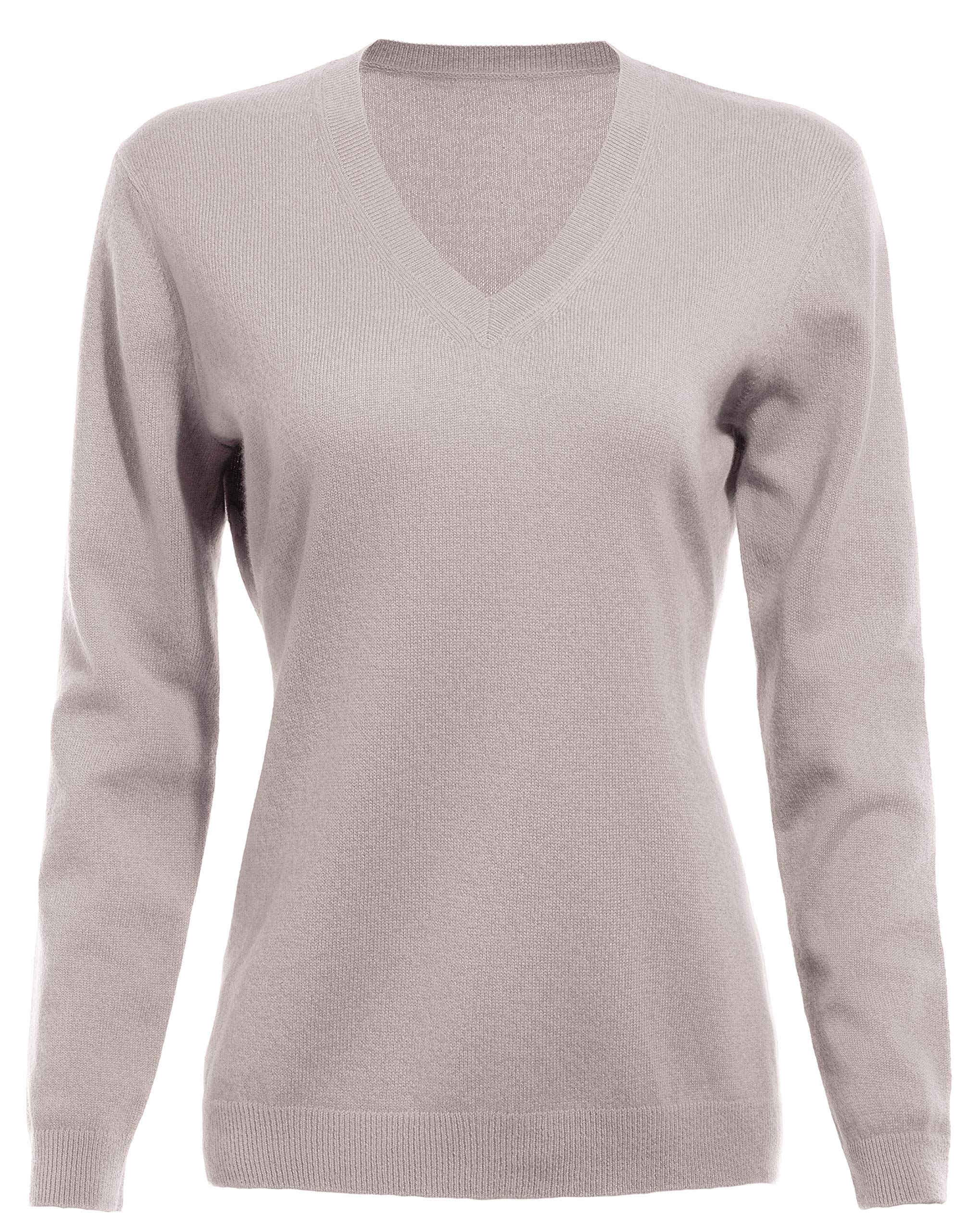 CASME Women's 100% Pure Cashmere V-Neck Pullover Sweater | Slim Fit Soft Warm Winter Knit Top | Perfect for Office, Dating & Casual Outfits